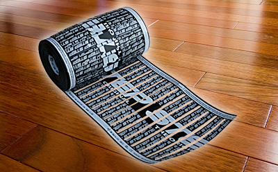 Self-regulating, low-voltage floor heating mat.